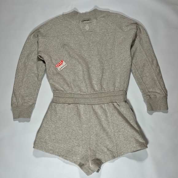 Free People Movement Intercept Romper Heather Gray Cozy Athleisure Lounge | NWT - Picture 9 of 10